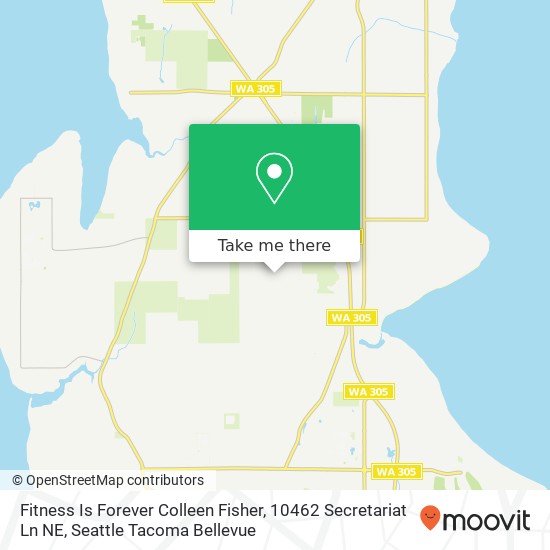 Mapa de Fitness Is Forever Colleen Fisher, 10462 Secretariat Ln NE