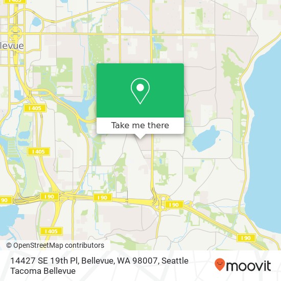 14427 SE 19th Pl, Bellevue, WA 98007 map