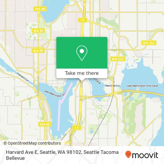 Mapa de Harvard Ave E, Seattle, WA 98102