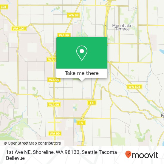 Mapa de 1st Ave NE, Shoreline, WA 98133