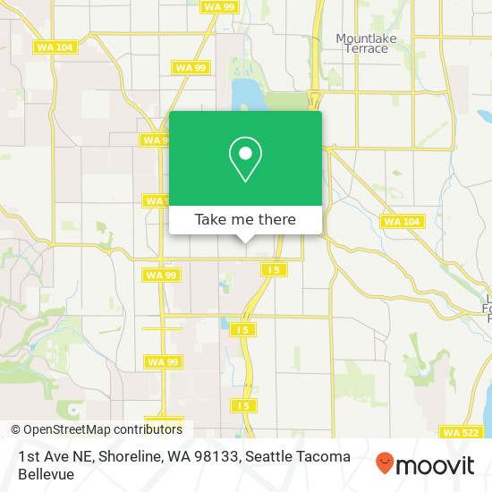 1st Ave NE, Shoreline, WA 98133 map