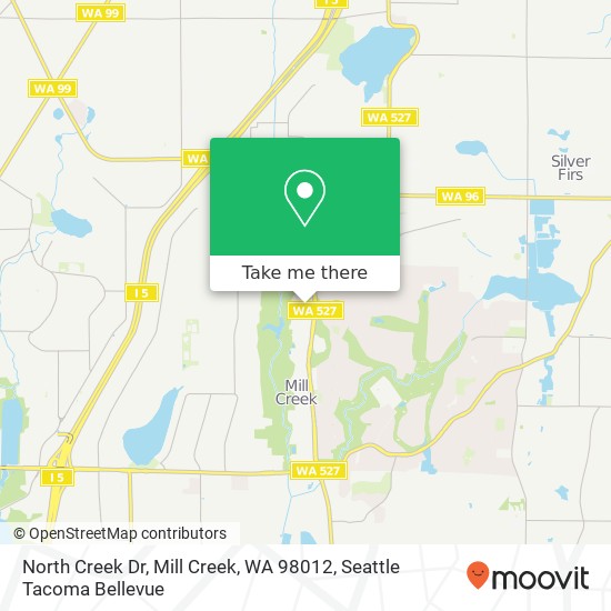 Mapa de North Creek Dr, Mill Creek, WA 98012