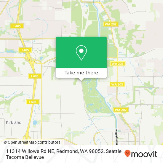 11314 Willows Rd NE, Redmond, WA 98052 map