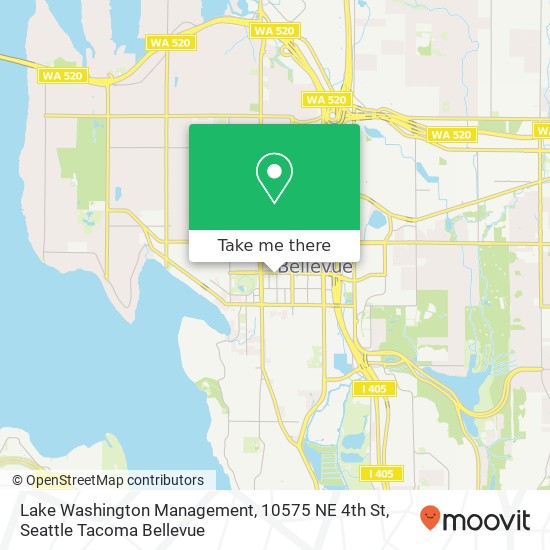 Lake Washington Management, 10575 NE 4th St map