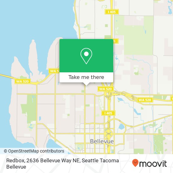 Mapa de Redbox, 2636 Bellevue Way NE