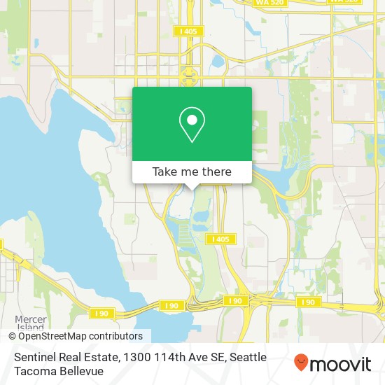 Sentinel Real Estate, 1300 114th Ave SE map