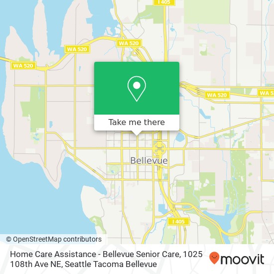 Mapa de Home Care Assistance - Bellevue Senior Care, 1025 108th Ave NE