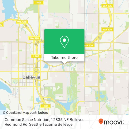 Mapa de Common Sense Nutrition, 12835 NE Bellevue Redmond Rd