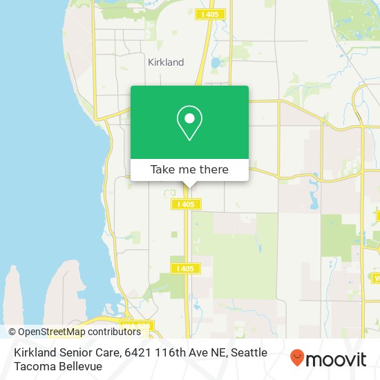 Mapa de Kirkland Senior Care, 6421 116th Ave NE