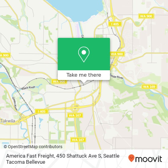 America Fast Freight, 450 Shattuck Ave S map