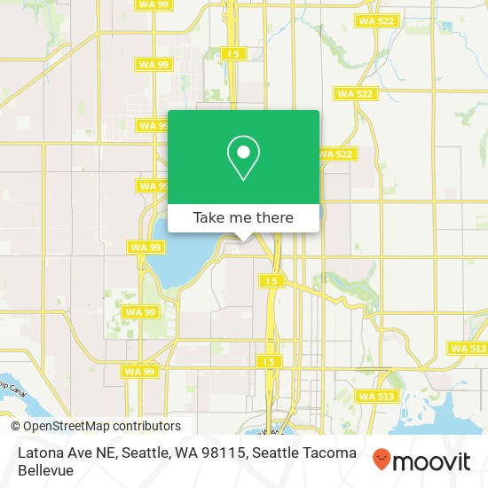 Mapa de Latona Ave NE, Seattle, WA 98115