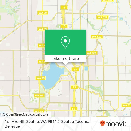 Mapa de 1st Ave NE, Seattle, WA 98115