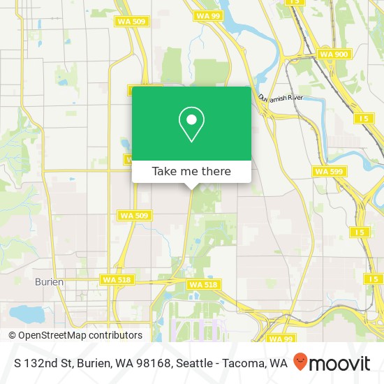 Mapa de S 132nd St, Burien, WA 98168