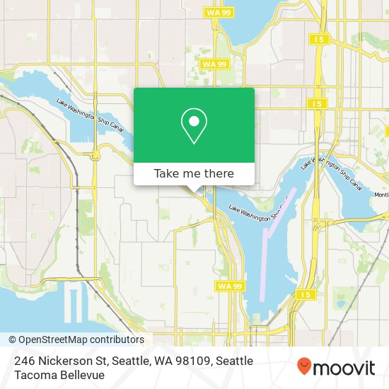 Mapa de 246 Nickerson St, Seattle, WA 98109