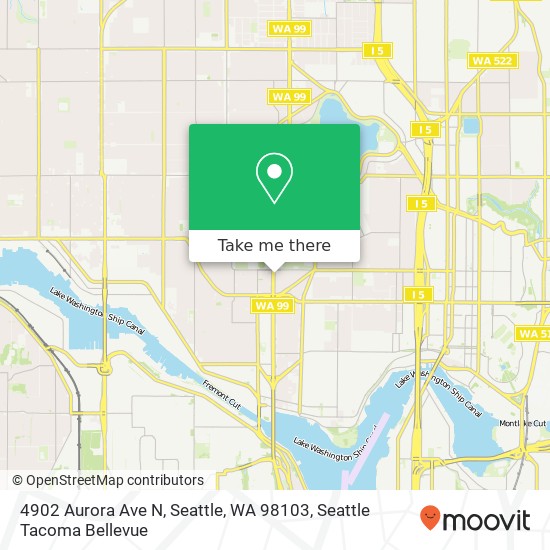 Mapa de 4902 Aurora Ave N, Seattle, WA 98103