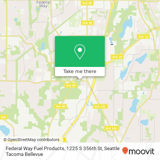 Federal Way Fuel Products, 1225 S 356th St map