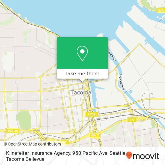 Mapa de Klinefelter Insurance Agency, 950 Pacific Ave