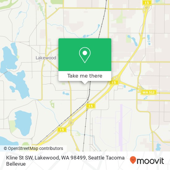 Kline St SW, Lakewood, WA 98499 map