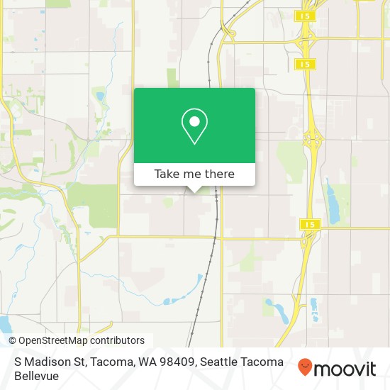 Mapa de S Madison St, Tacoma, WA 98409