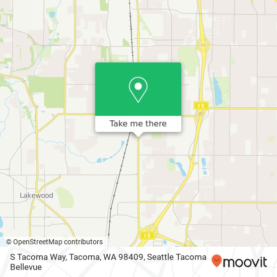 Mapa de S Tacoma Way, Tacoma, WA 98409
