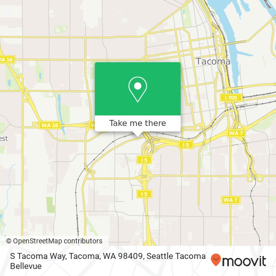 Mapa de S Tacoma Way, Tacoma, WA 98409