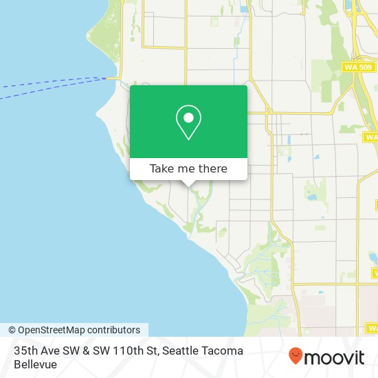 35th Ave SW & SW 110th St map