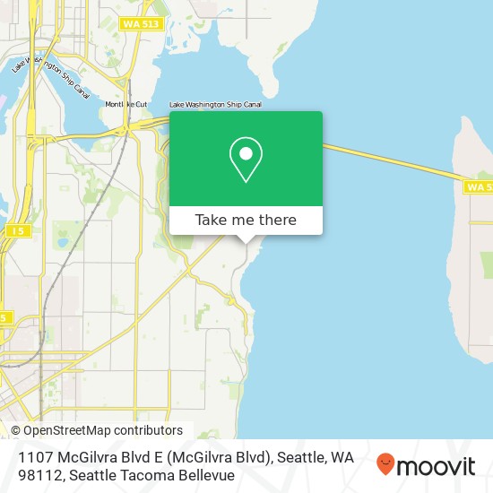 Mapa de 1107 McGilvra Blvd E (McGilvra Blvd), Seattle, WA 98112