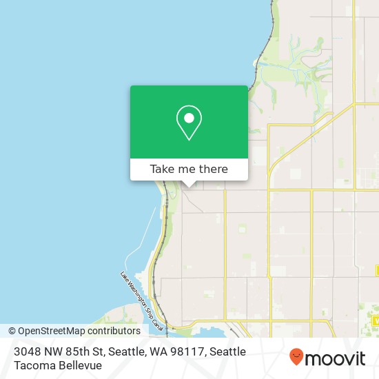 Mapa de 3048 NW 85th St, Seattle, WA 98117