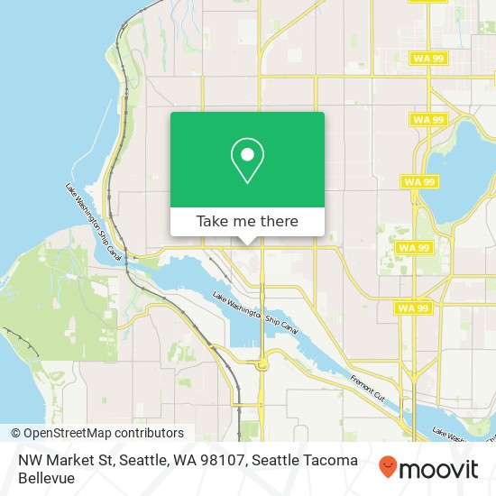Mapa de NW Market St, Seattle, WA 98107