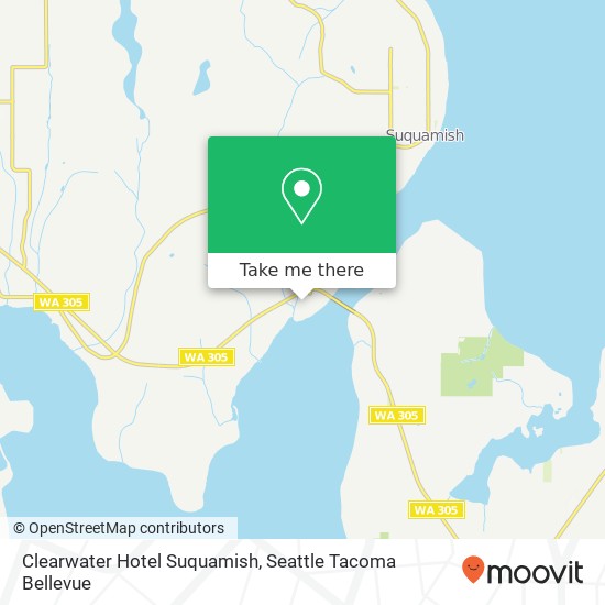 Clearwater Hotel Suquamish map