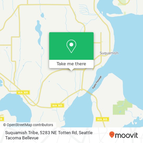 Suquamish Tribe, 5283 NE Totten Rd map