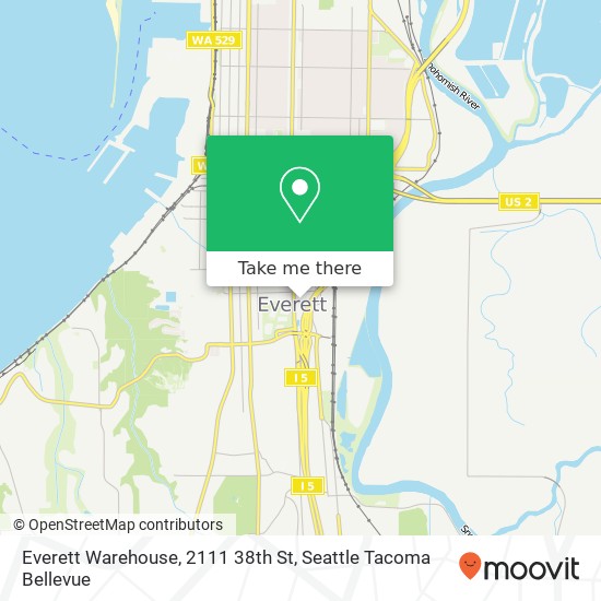 Mapa de Everett Warehouse, 2111 38th St