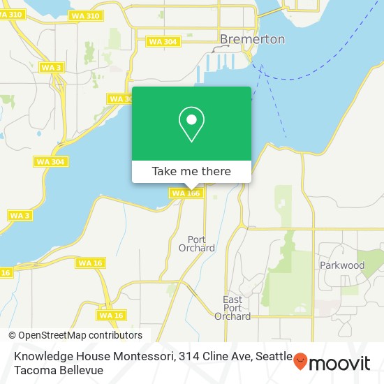 Mapa de Knowledge House Montessori, 314 Cline Ave