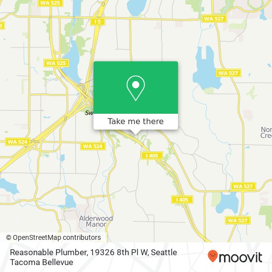 Mapa de Reasonable Plumber, 19326 8th Pl W