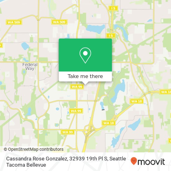 Cassandra Rose Gonzalez, 32939 19th Pl S map