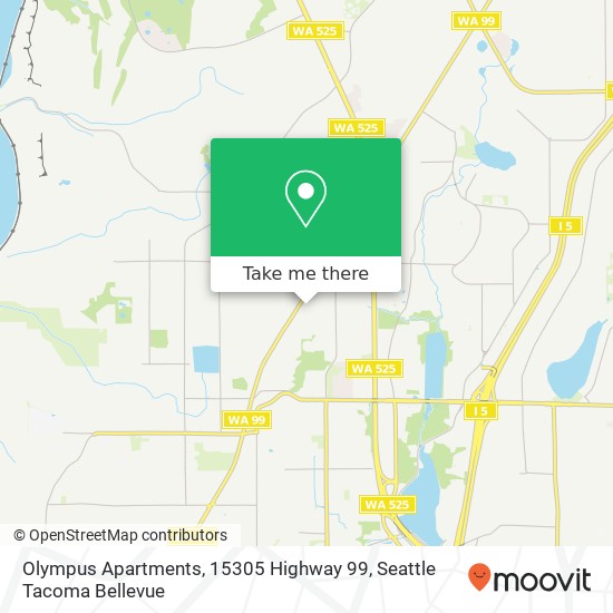 Mapa de Olympus Apartments, 15305 Highway 99