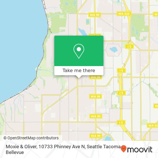 Mapa de Moxie & Oliver, 10733 Phinney Ave N