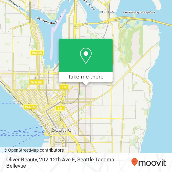 Mapa de Oliver Beauty, 202 12th Ave E