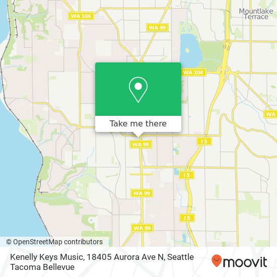 Mapa de Kenelly Keys Music, 18405 Aurora Ave N