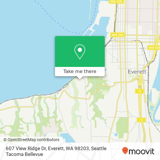 Mapa de 607 View Ridge Dr, Everett, WA 98203