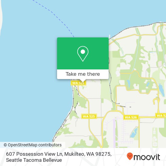 Mapa de 607 Possession View Ln, Mukilteo, WA 98275