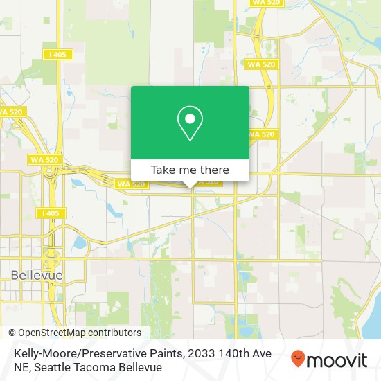 Mapa de Kelly-Moore / Preservative Paints, 2033 140th Ave NE