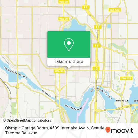Mapa de Olympic Garage Doors, 4509 Interlake Ave N