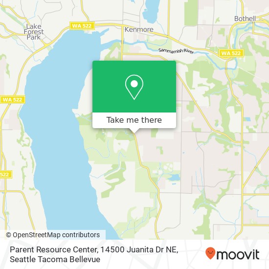 Mapa de Parent Resource Center, 14500 Juanita Dr NE