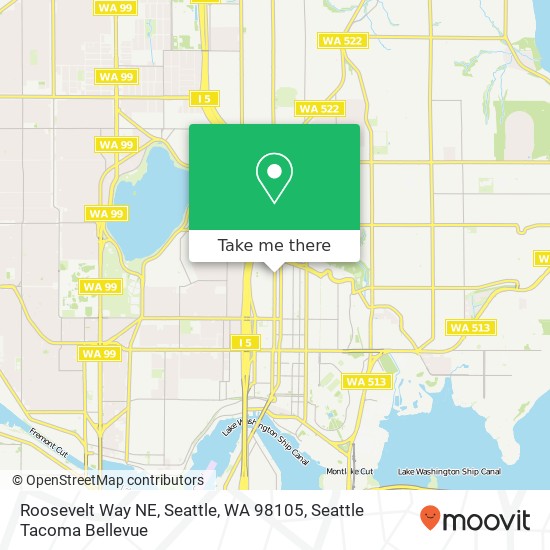 Mapa de Roosevelt Way NE, Seattle, WA 98105