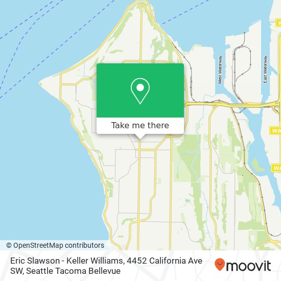Mapa de Eric Slawson - Keller Williams, 4452 California Ave SW