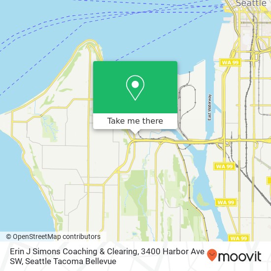 Mapa de Erin J Simons Coaching & Clearing, 3400 Harbor Ave SW