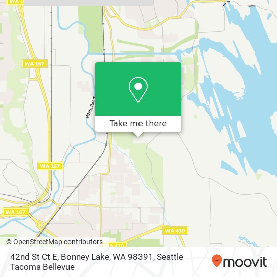 Mapa de 42nd St Ct E, Bonney Lake, WA 98391