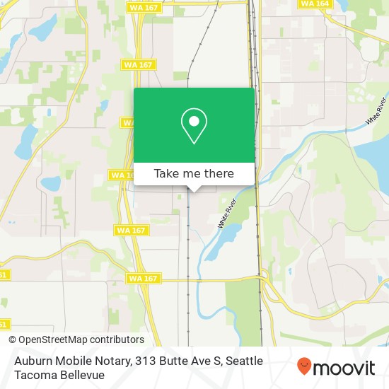 Mapa de Auburn Mobile Notary, 313 Butte Ave S