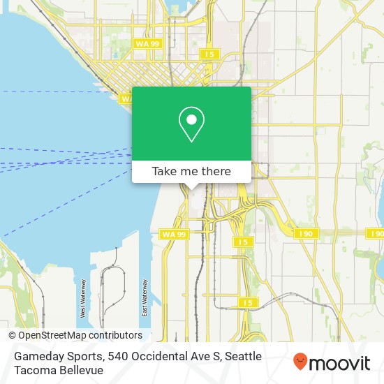Gameday Sports, 540 Occidental Ave S map